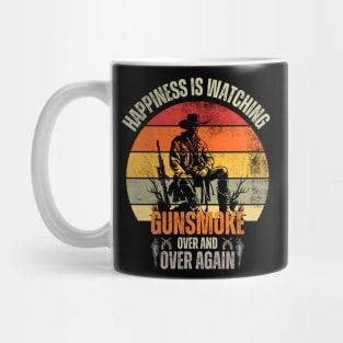 Happiness, Is Watching Gun-smoke Over And Vintage Cowboys Mug